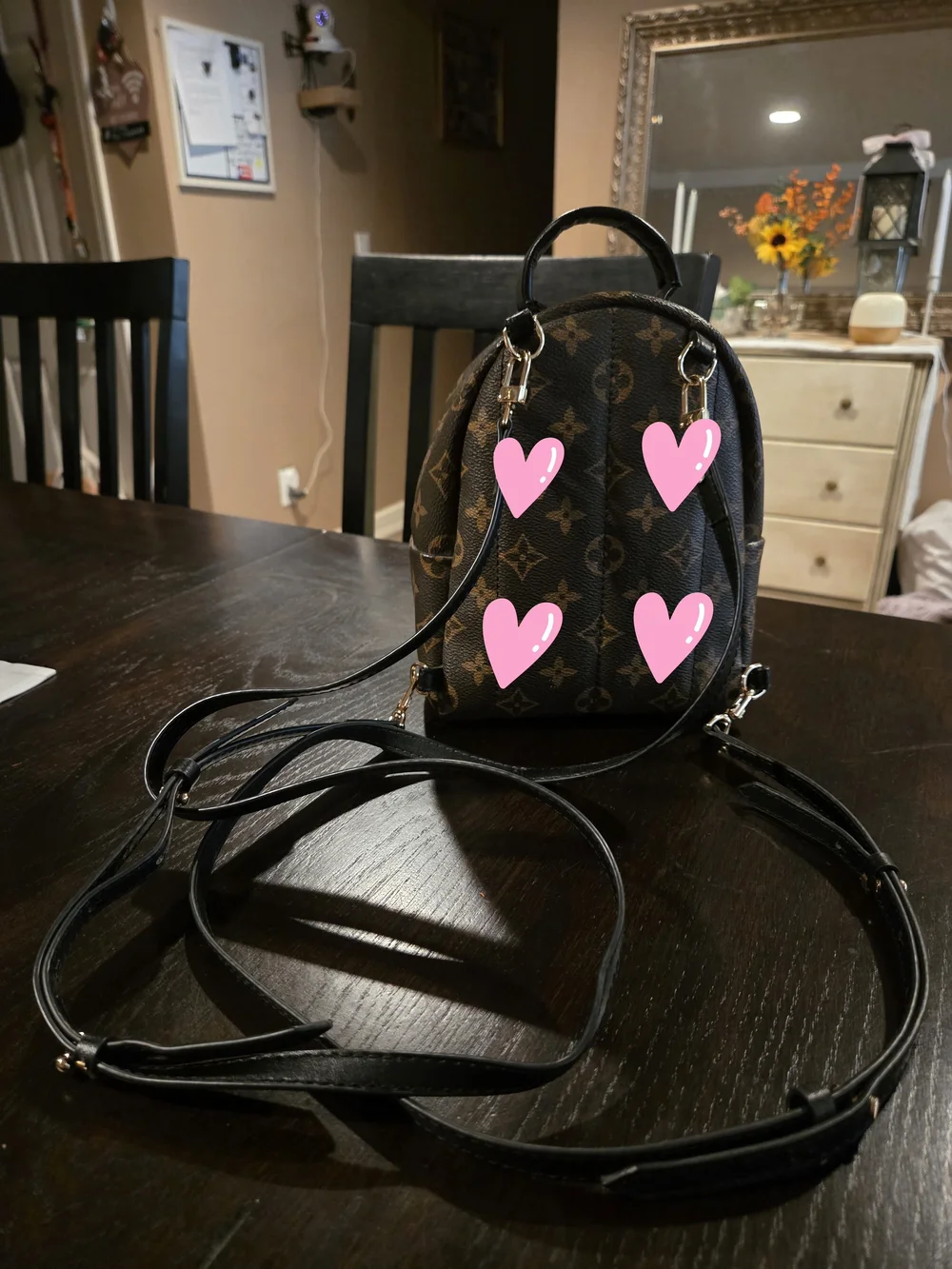 Designer-Inspired Brown Monogram Mini Backpack - Women's Crossbody Bag